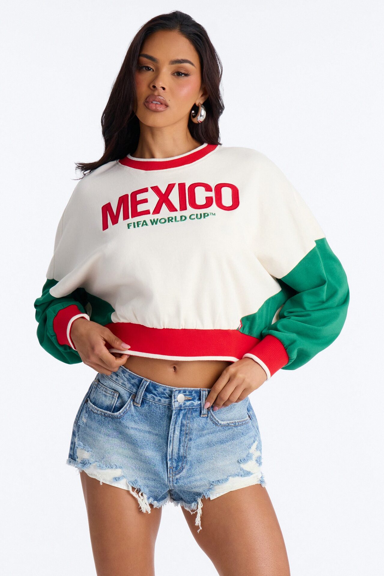FIFA Mexico World Class Cropped Sweatshirt - Multi Color
