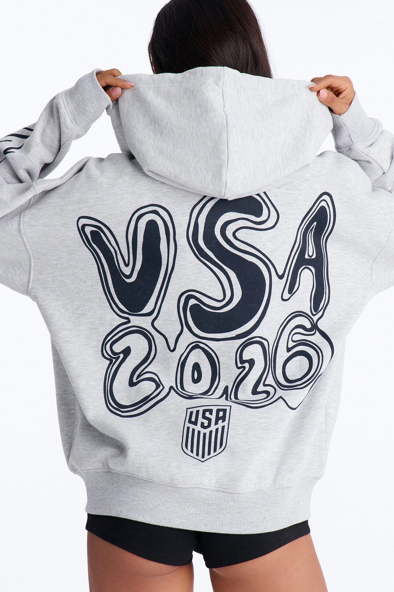 US Soccer Full Zip Hoodie - Heather Grey
