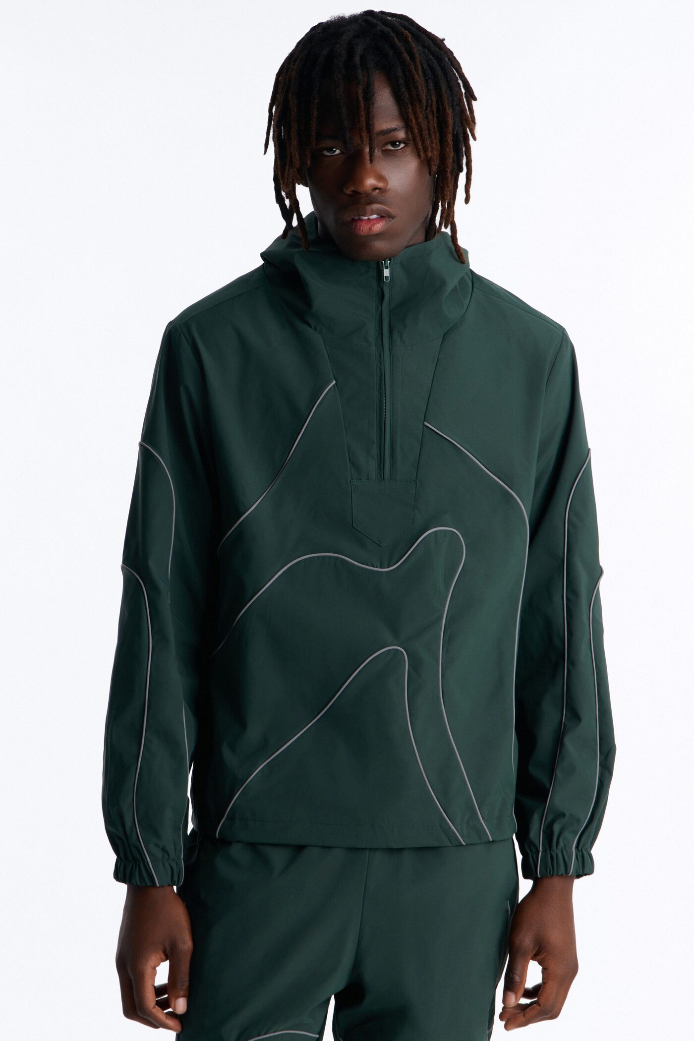Futuristic Mode Track Jacket - Hunter Green