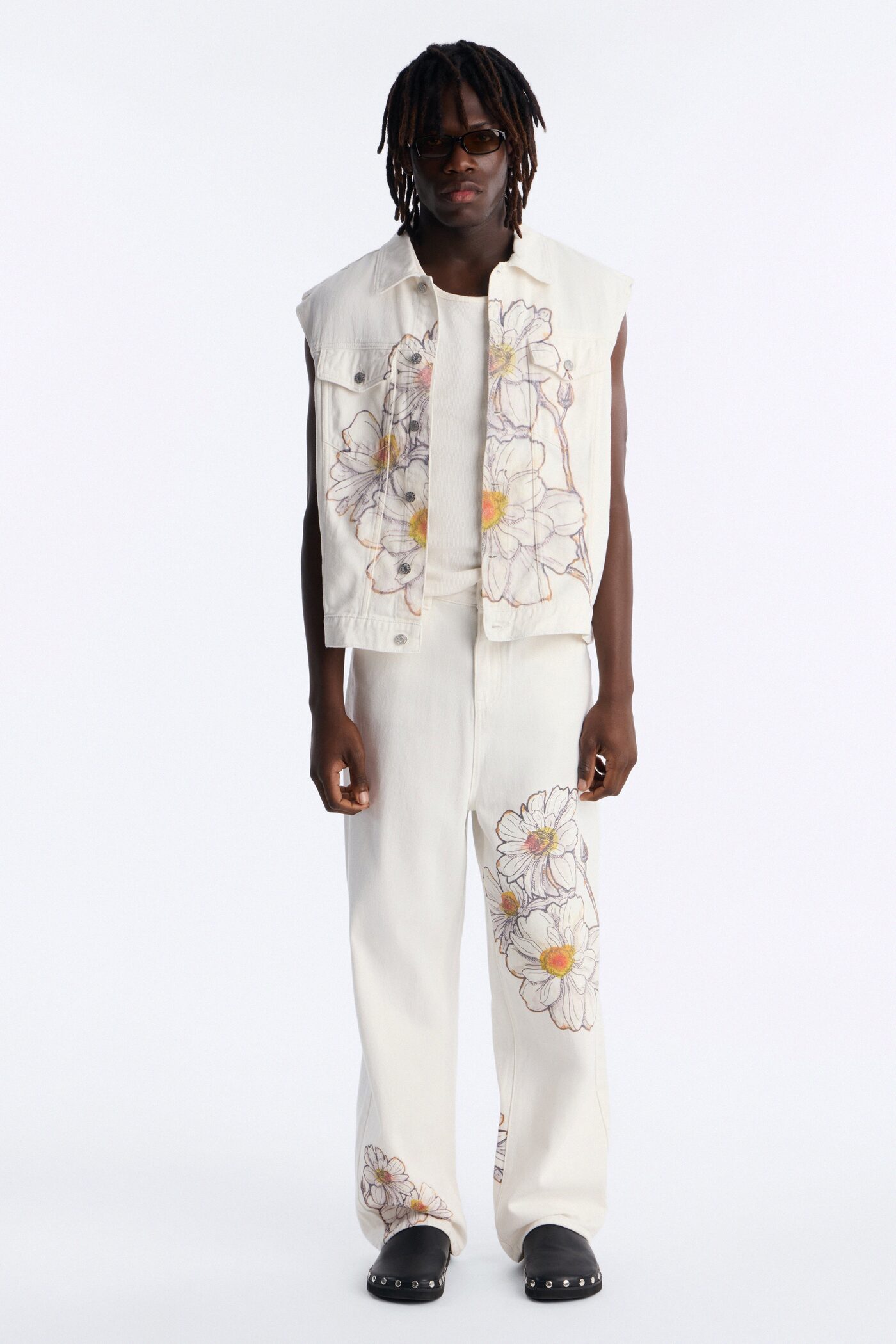 Maison Flora Baggy Jean - White