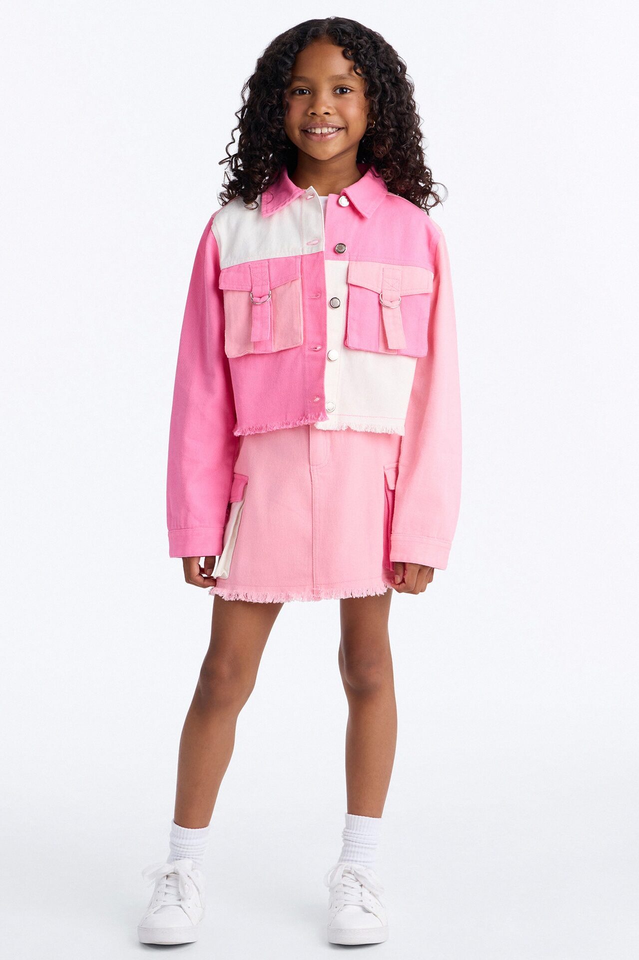 Mini You Better Flaunt It Denim Jacket - Pink