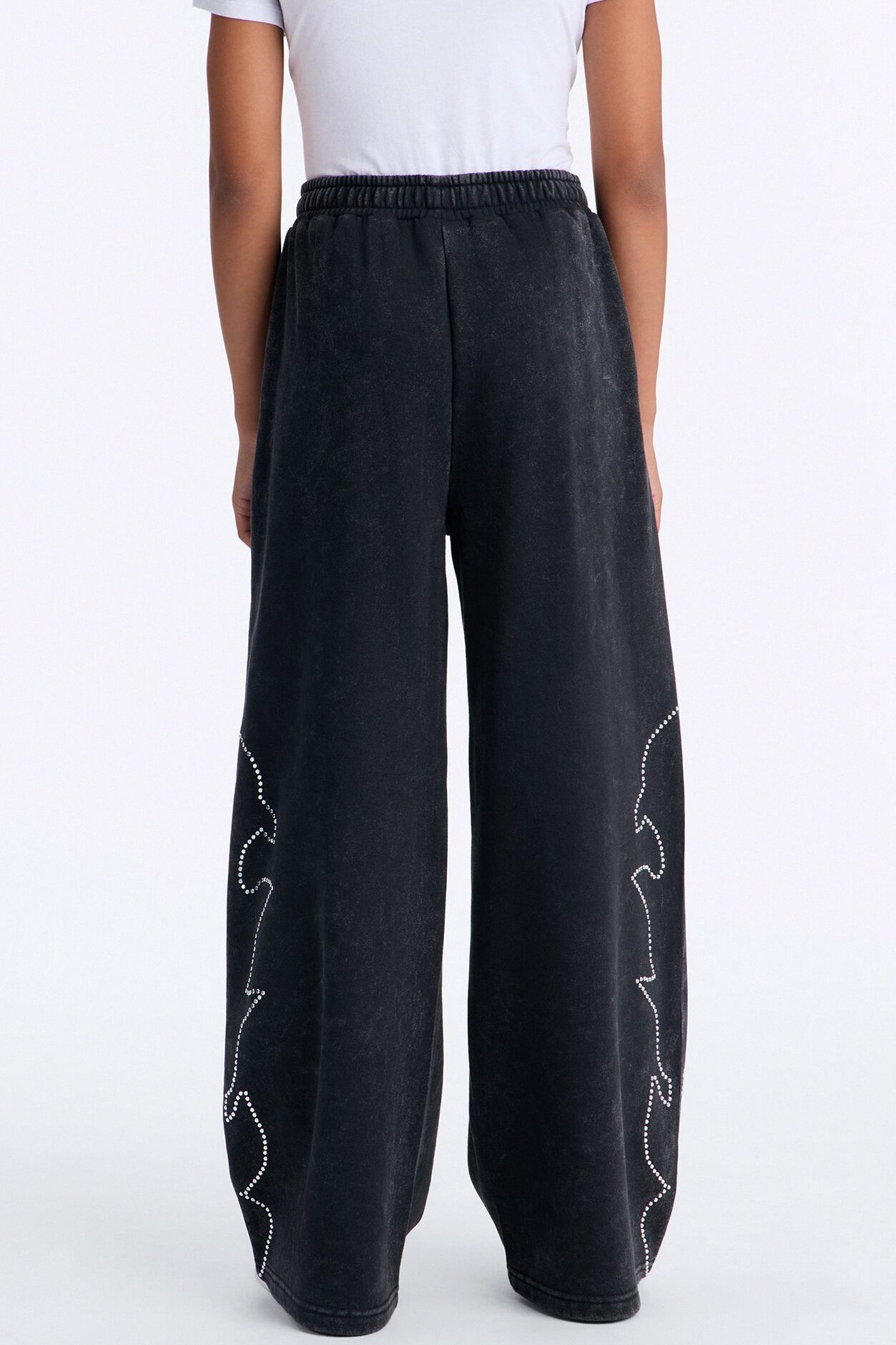 Mini Von Dutch Washed Fleece Pants - Black Wash