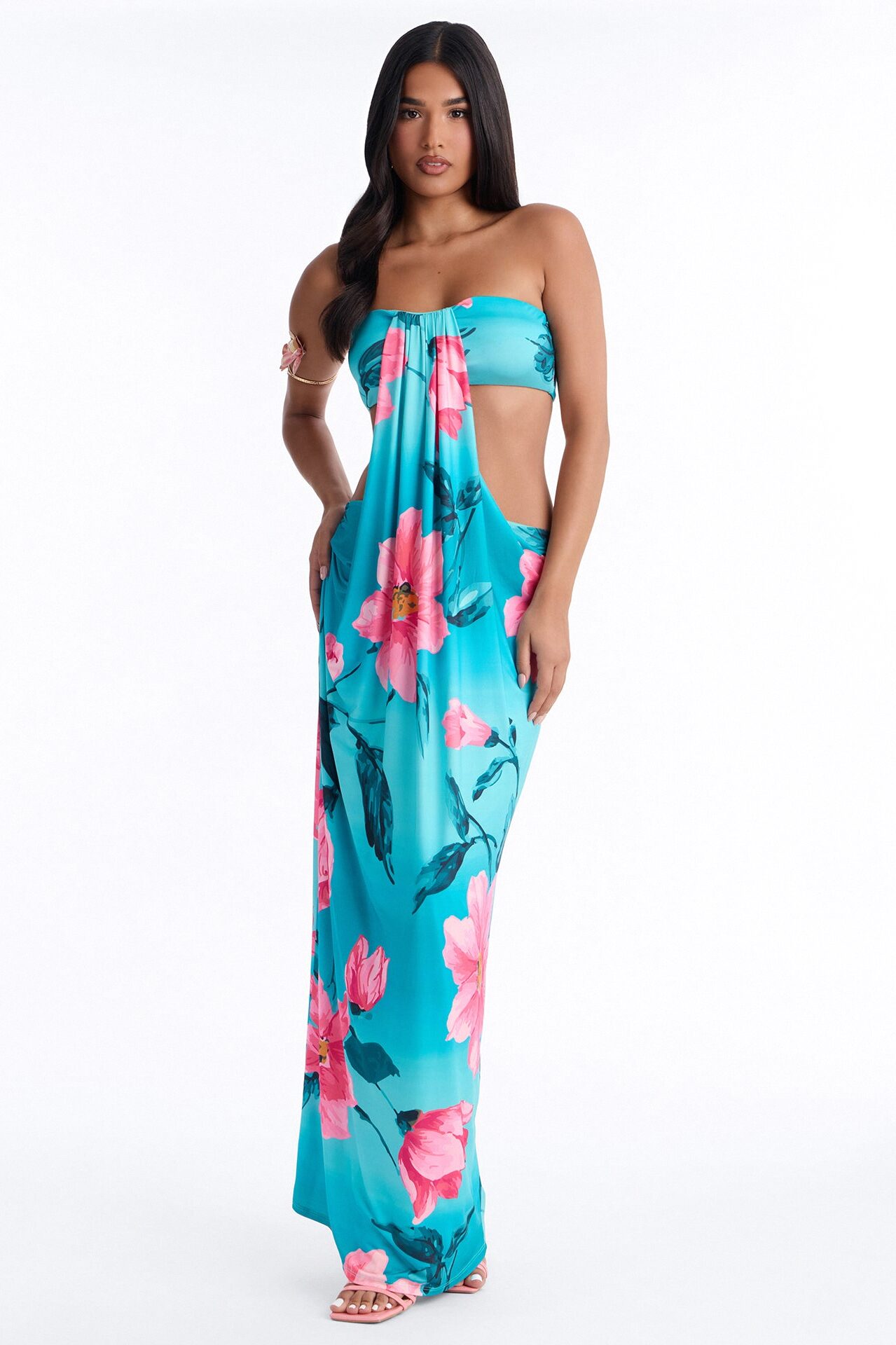 Always Standing Out Maxi Dress - Blue/combo