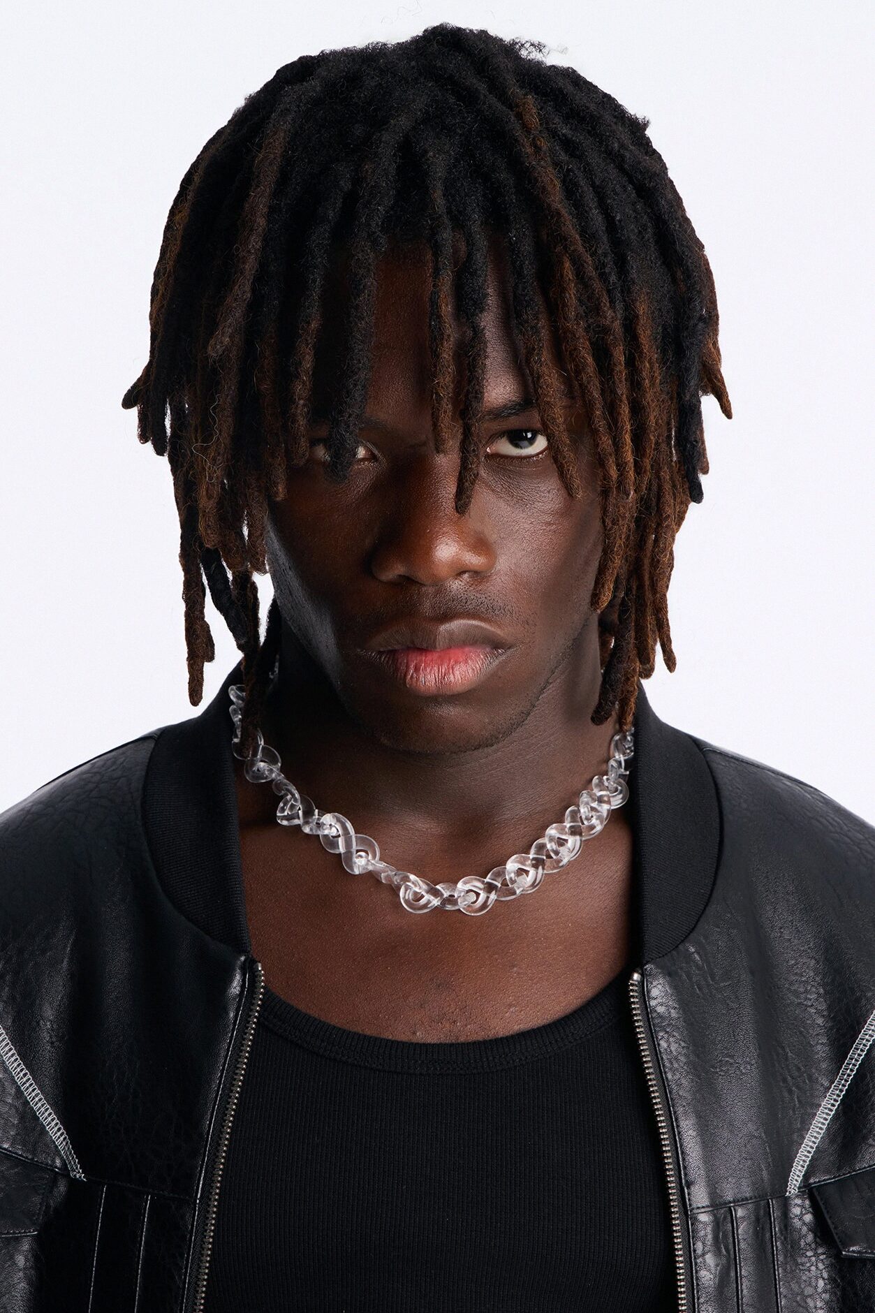 Thick Clear Infinity Chain Necklace - Clear