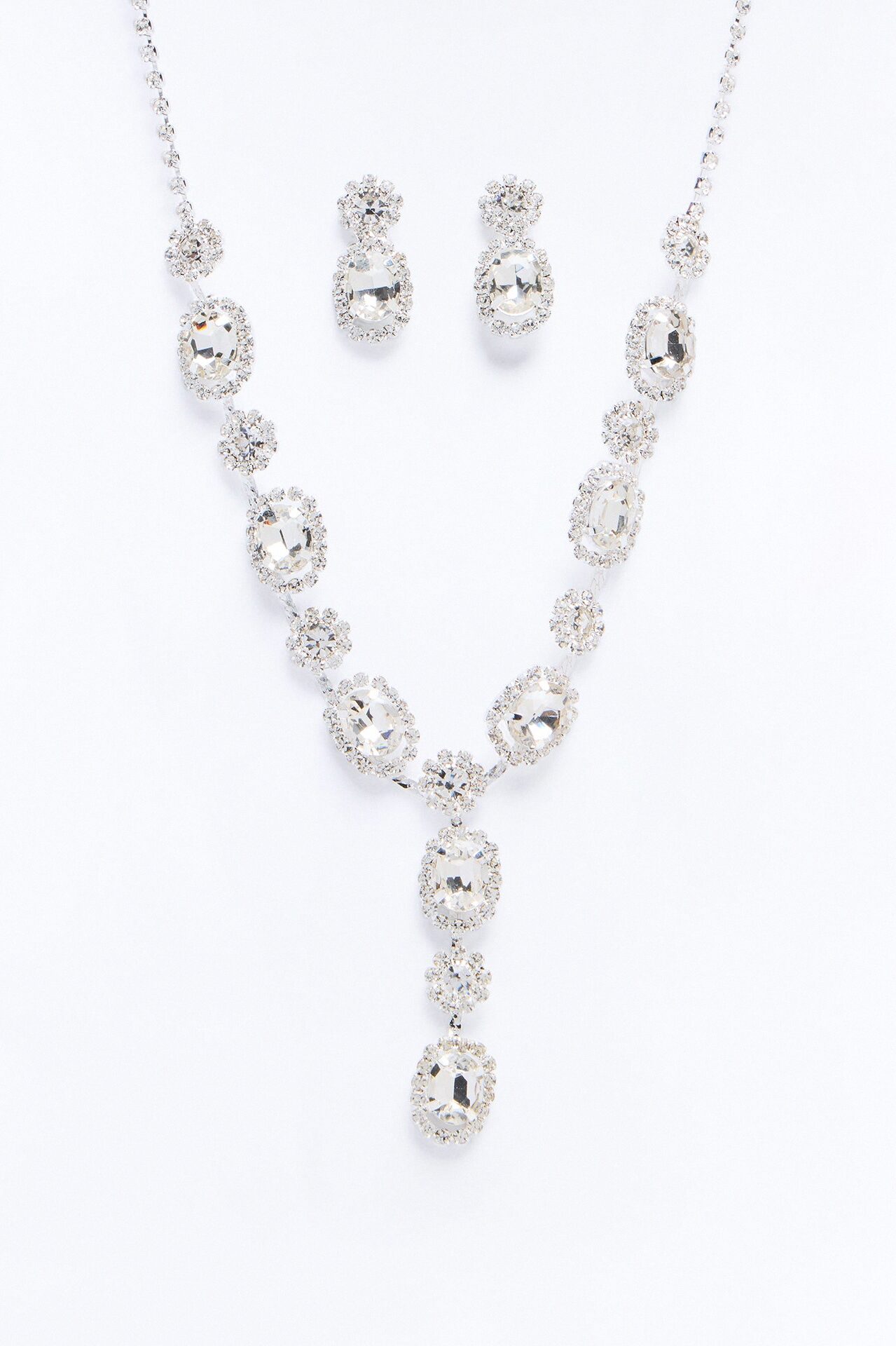 At The Gala Necklace And Earring Set - Silver