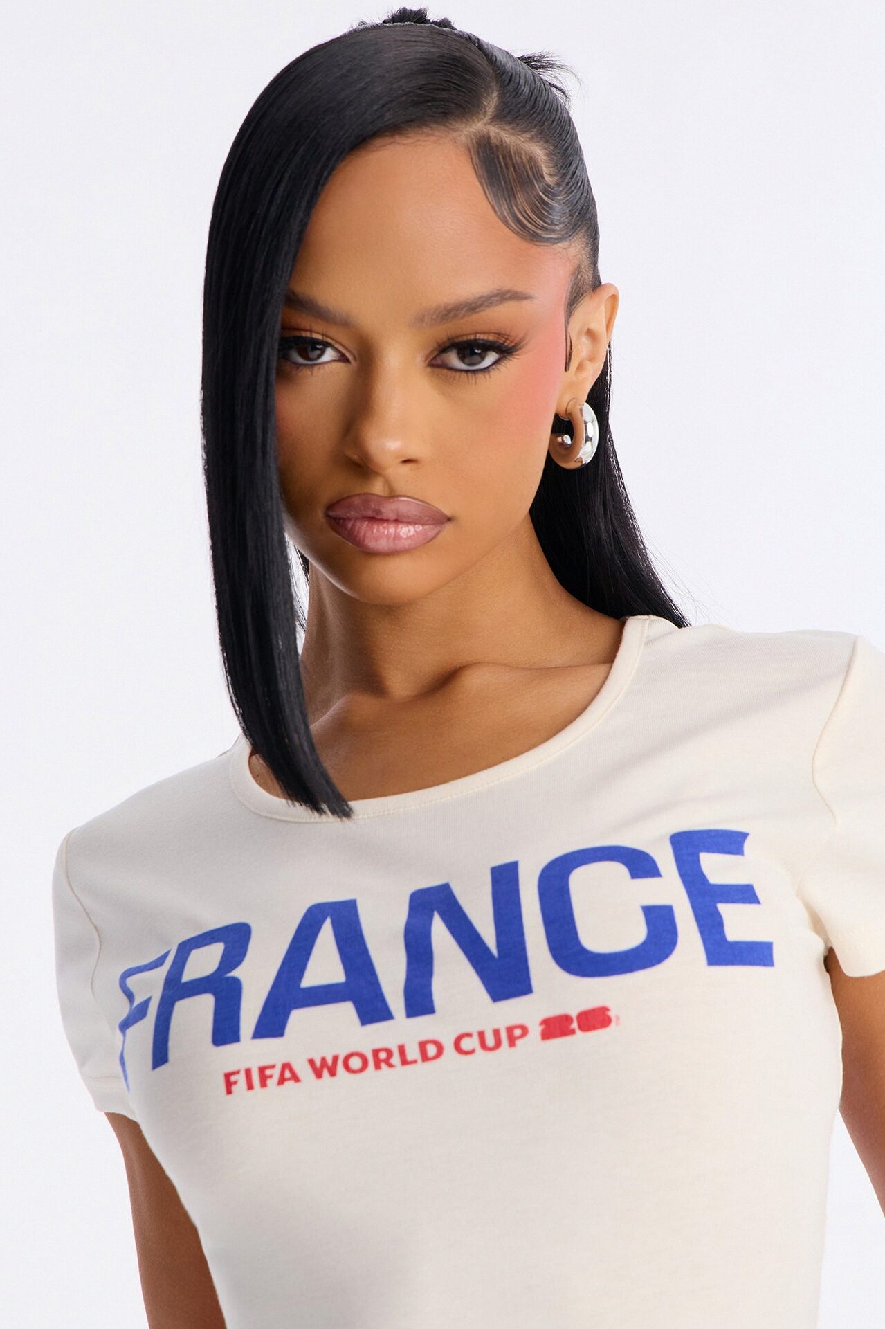 FIFA France Elite Squad Cropped Tee - Cream