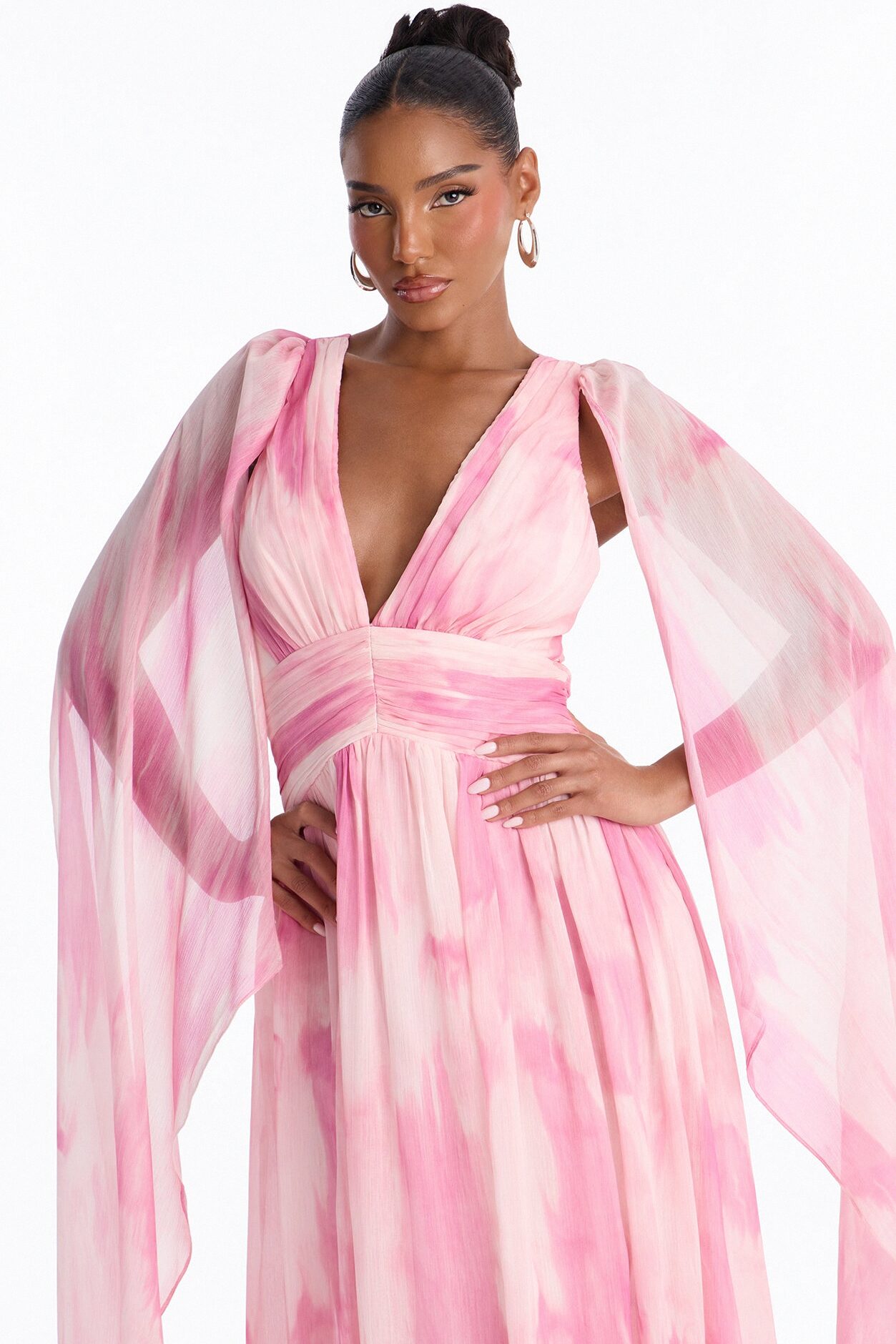 Fairy Energy Draped Gown - Pink/combo