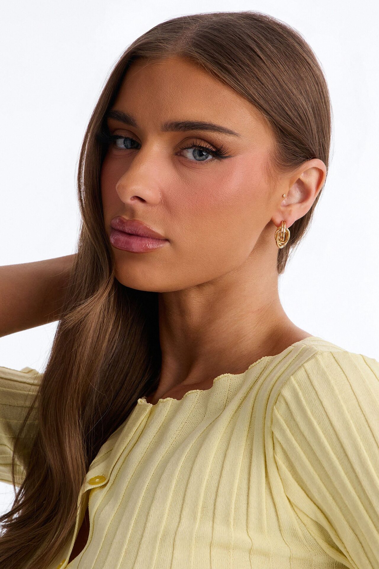 Unbreakable Twisted Stud Earrings - Gold