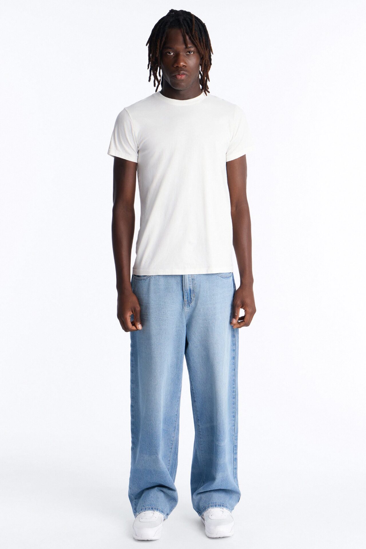 The Collective Baggy Jeans - Medium Blue Wash