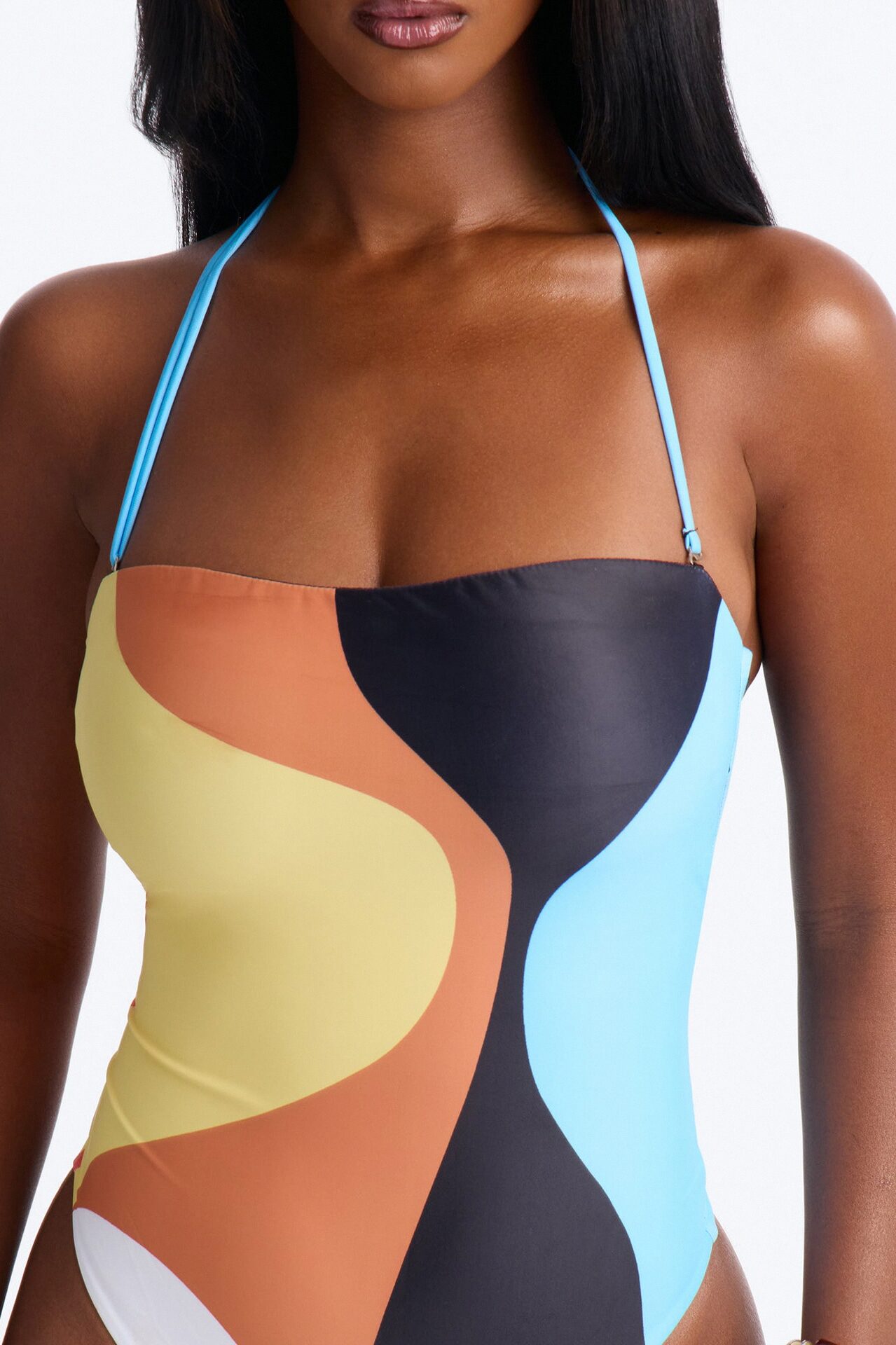 Charlette Abstract 1 Piece Swimsuit - Multi Color