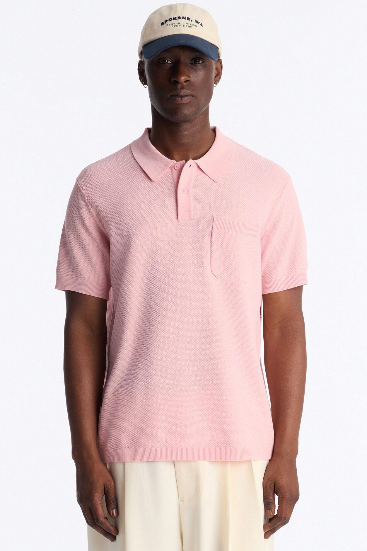 Everyday Pocket Pique Polo - Pink