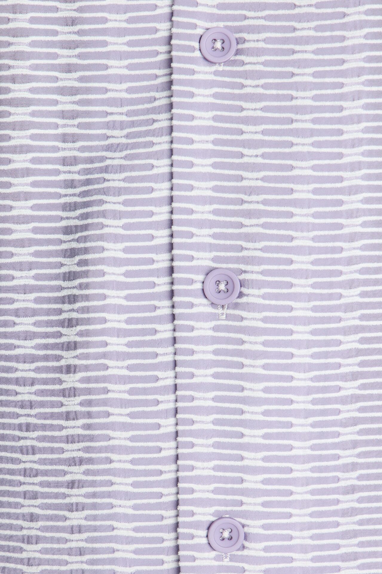 Chenille Terrace Textured Cuban Collar Button Up Shirt - Purple