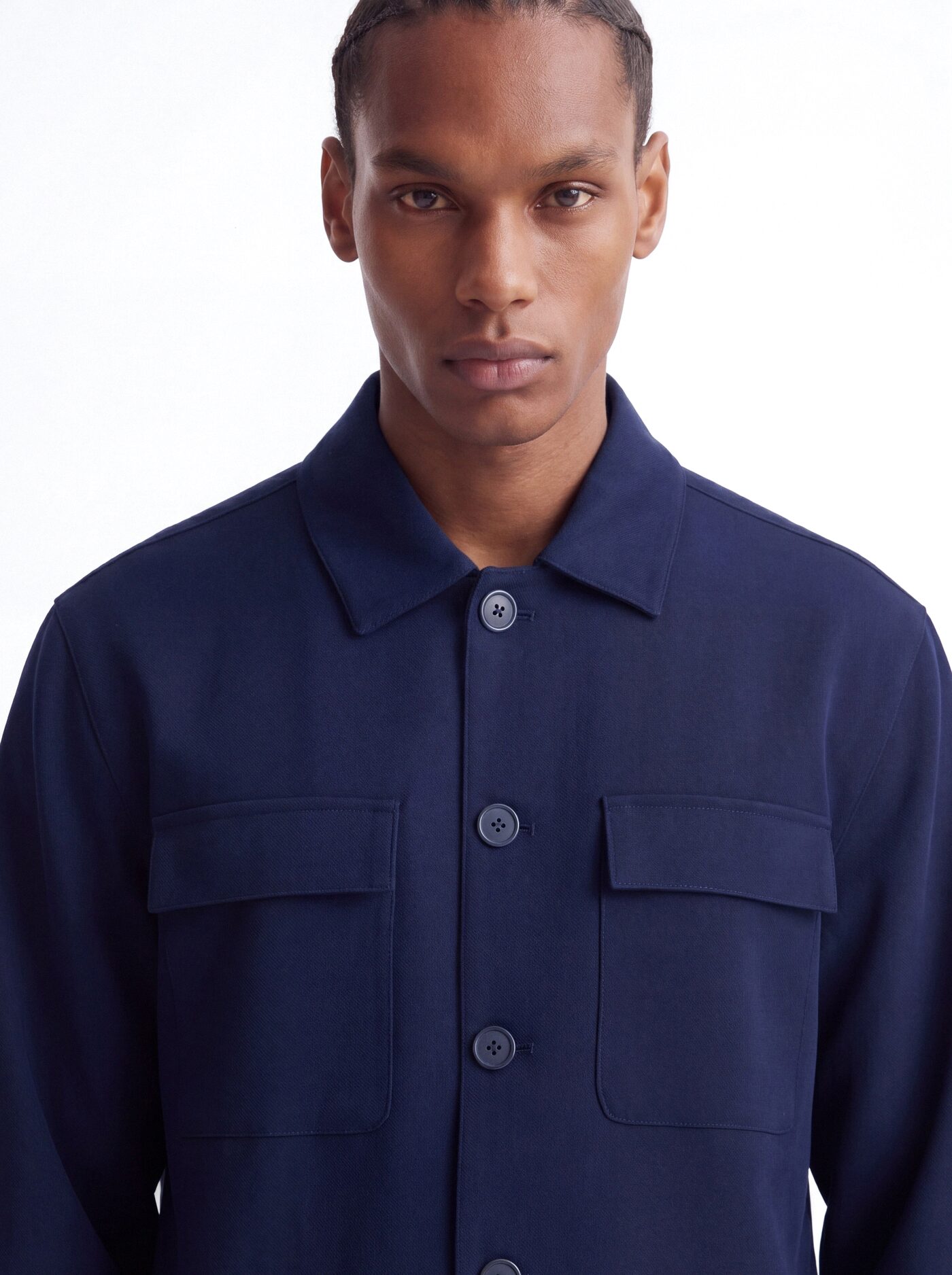 Modern Essential Relaxed Overshirt - Navy