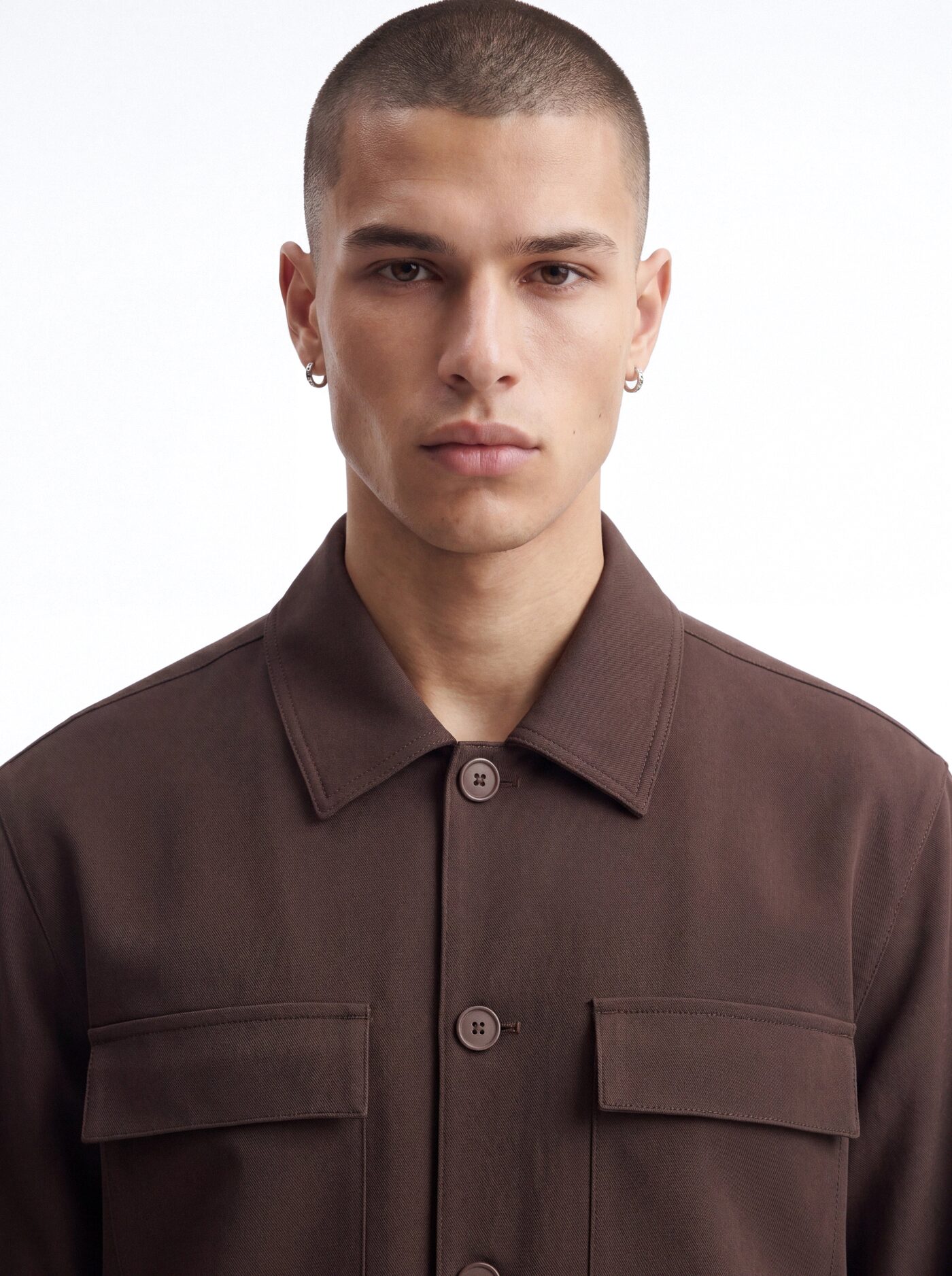 Modern Essential Relaxed Overshirt - Chocolate