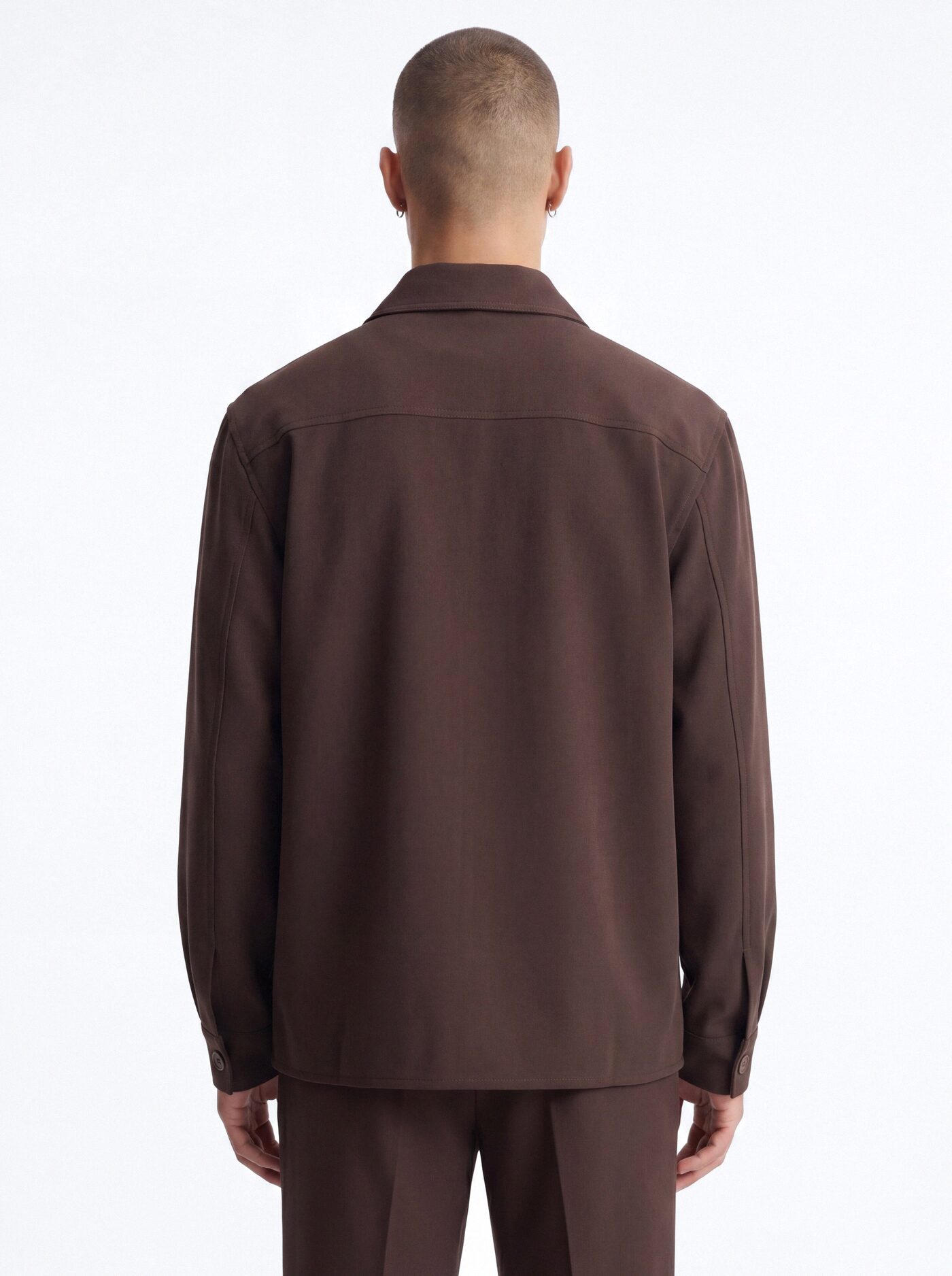 Modern Essential Relaxed Overshirt - Chocolate