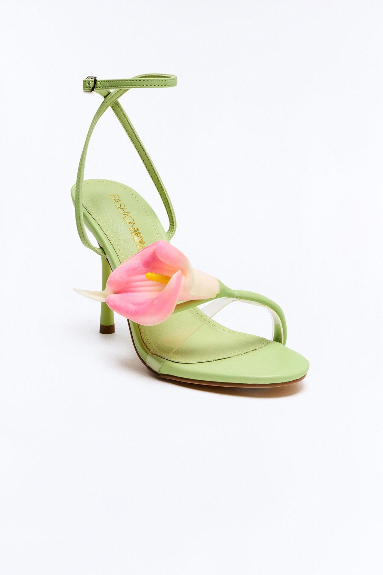 Warm Waters Flower Heels - Green