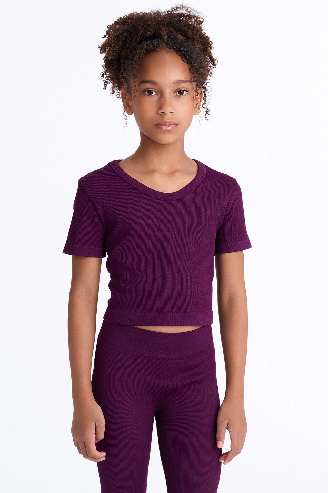 Mini Alisa Seamless Legging Set - Eggplant