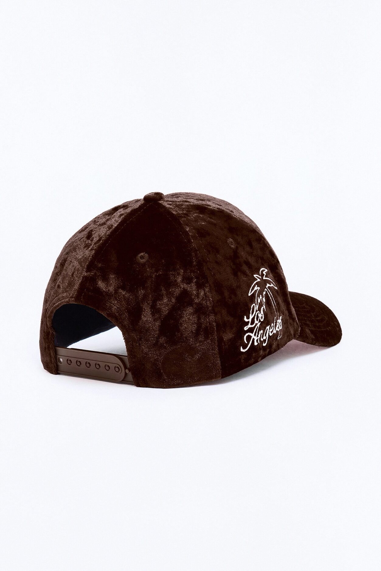 City Of LA Velvet Structured Snapback Hat - Brown