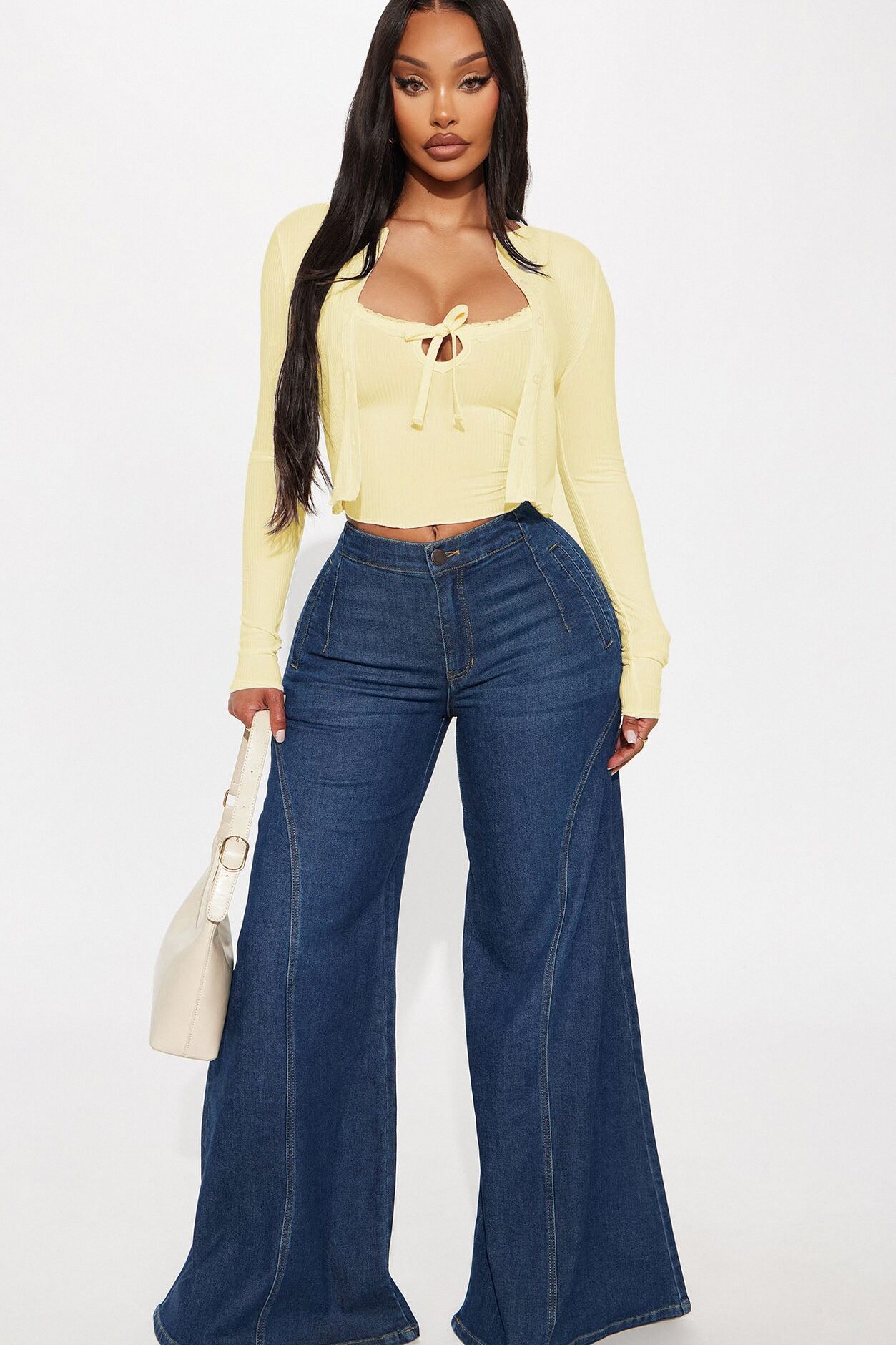Gracie 2PC Cardigan And Tank Top - Butter Yellow