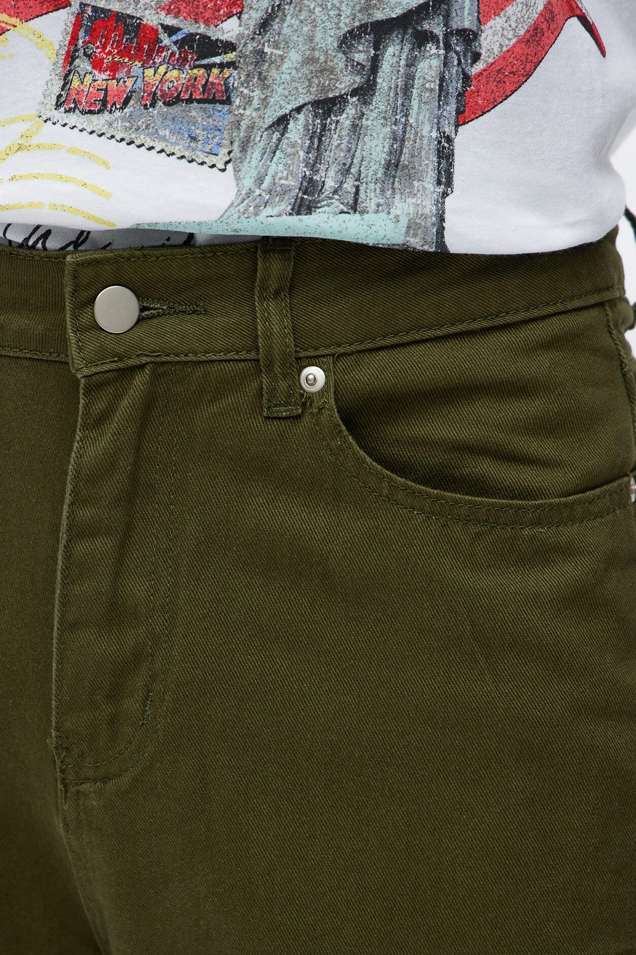 Baggy Don't Play Me Cargo Pants - Olive