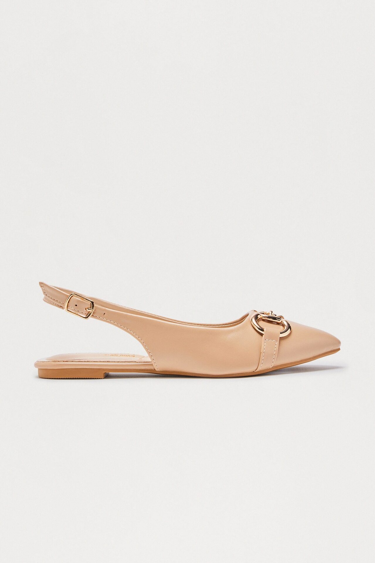 Yale Hardware Slingback Flats - Natural