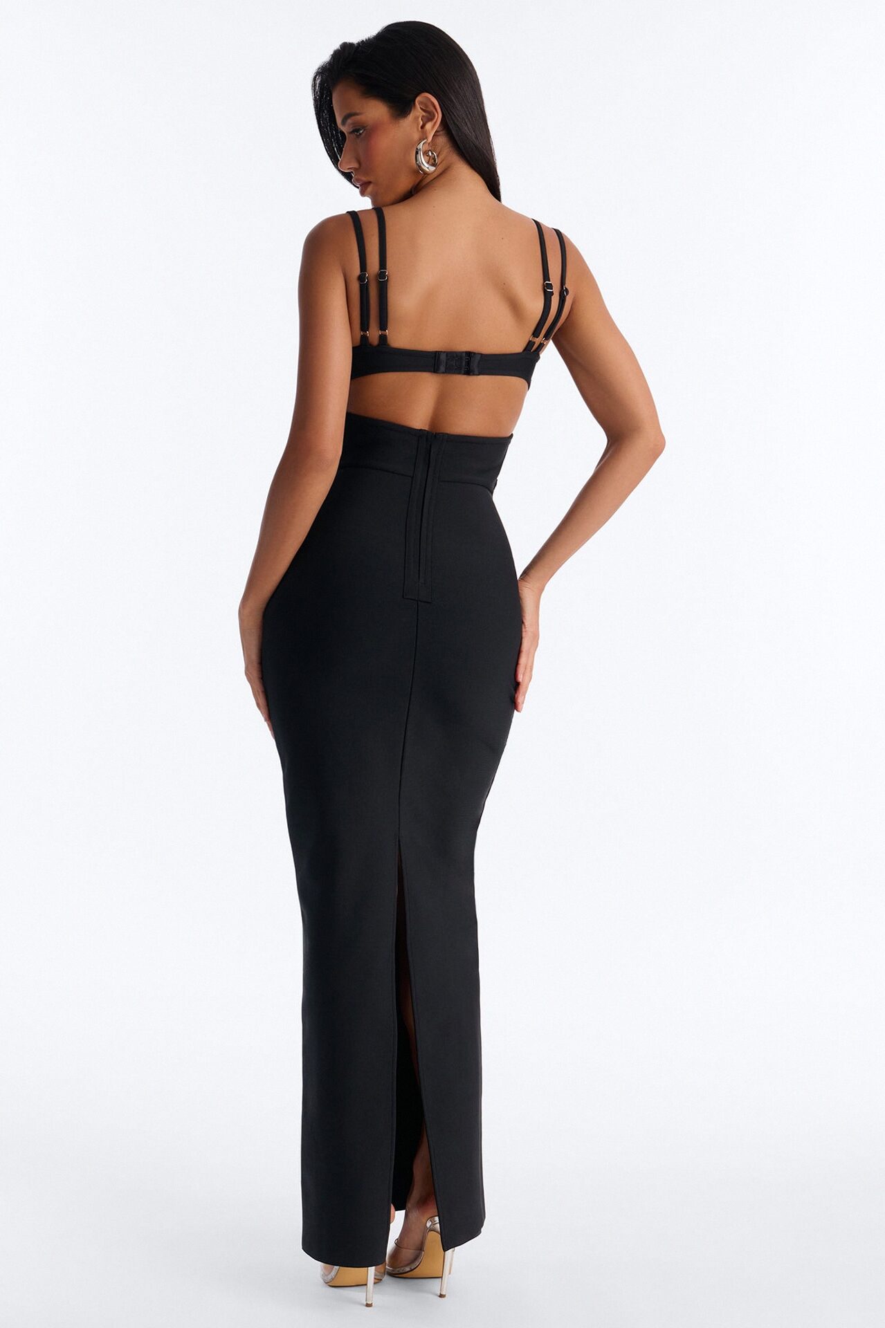 Body Talk Bandage Maxi Dress - Black
