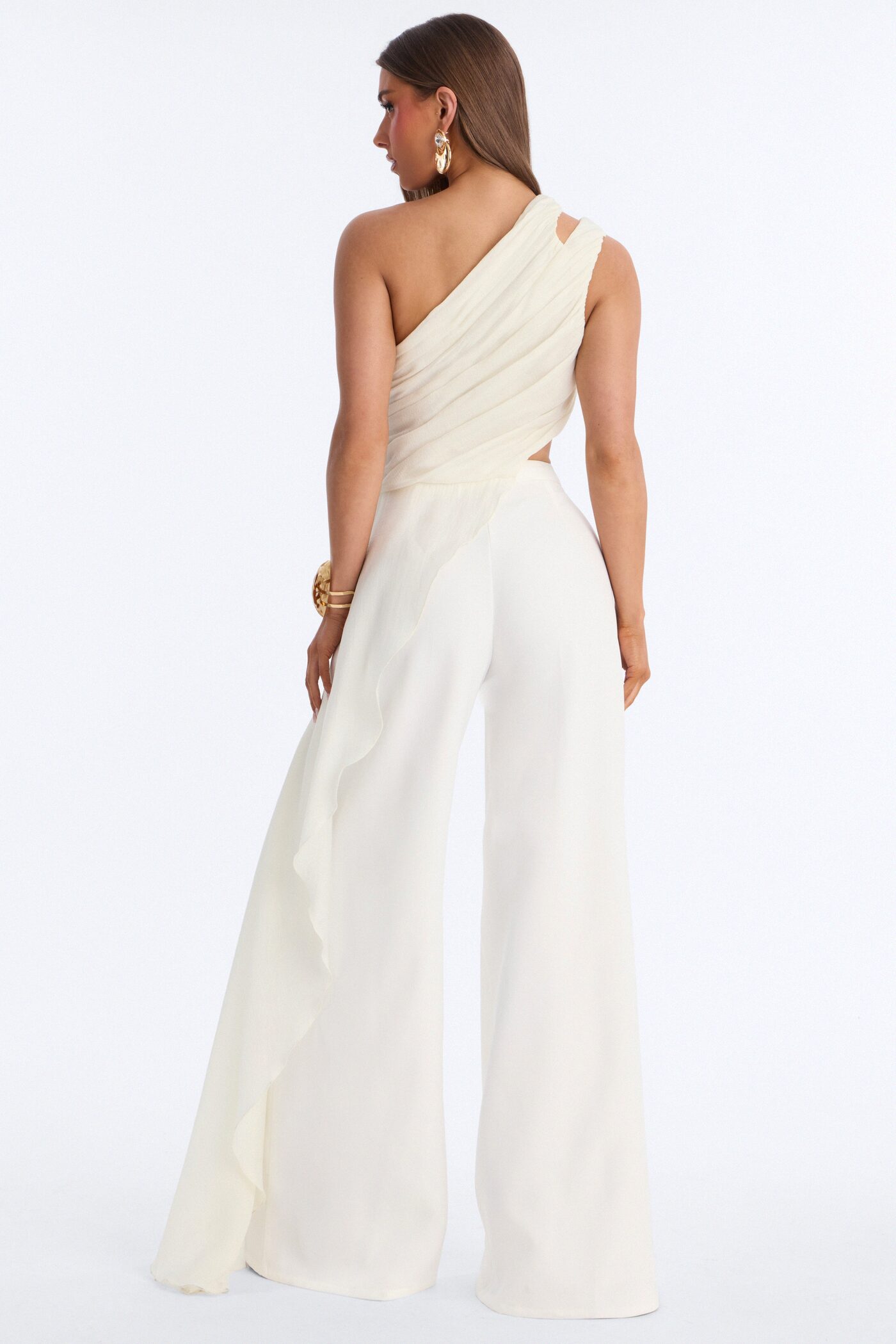 Beatrice Draped Pant Set - Ivory